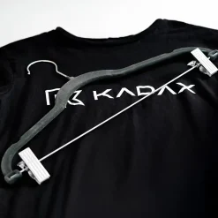 KADAX Cintre Floqué Avec Pinces à Vêtements Gris Foncé 3 pcs