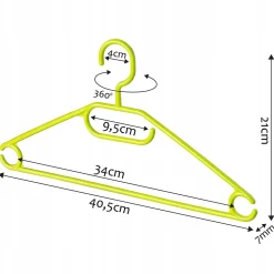 KADAX Cintre Pivotant Plastique 5 pcs