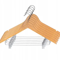 KADAX Cintres en bois avec clips 6x Set