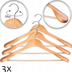 KADAX cintres en bois cintres en bois vêtements pour ensemble de garde-robe 3x