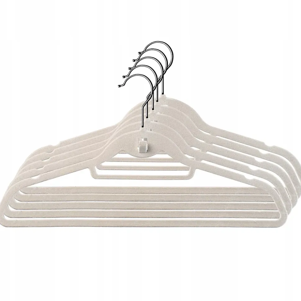 KADAX Cintres floqués 5 pièces Gris clair