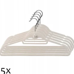 KADAX Cintres floqués 5 pièces Gris clair