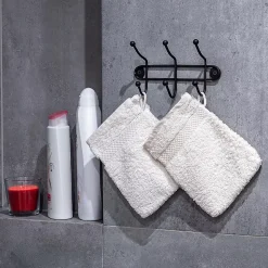 KADAX Support mural pour vêtements au mur avec 3 crochets