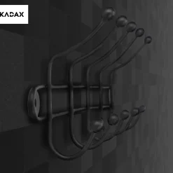 KADAX Support mural pour vêtements au mur avec 5 crochets