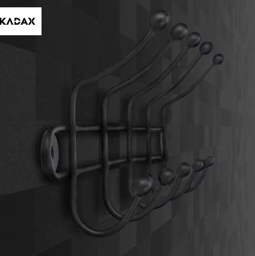 KADAX Support mural pour vêtements au mur avec 5 crochets