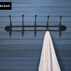 KADAX Support mural pour vêtements au mur avec 5 crochets