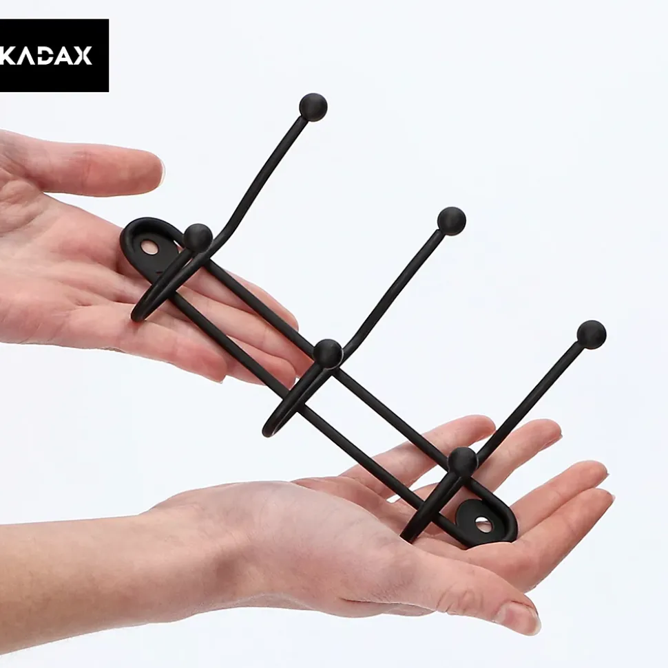 KADAX Support Mural pour Porte-Vêtements 3+7 Crochets