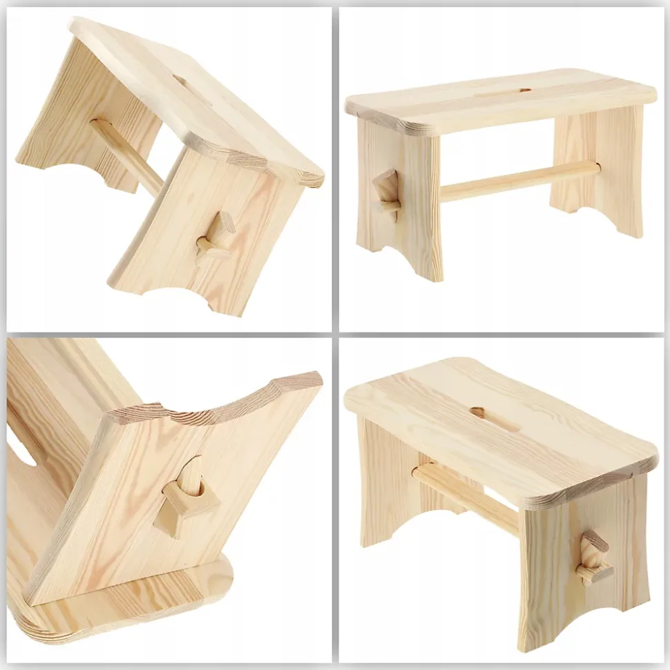 KADAX Tabouret de Cuisine en Bois Tabouret Chaise 39cm Plateforme Solide Ryczka