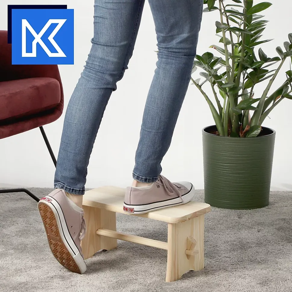 KADAX Tabouret de Cuisine en Bois Tabouret Chaise 39cm Plateforme Solide Ryczka