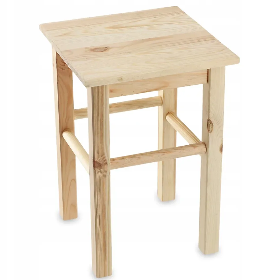 KADAX Tabouret de Cuisine en Bois Tabouret Chaise 43,5 cm Pin Massif