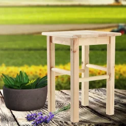 KADAX Tabouret de Cuisine en Bois Tabouret Chaise 43,5 cm Pin Massif