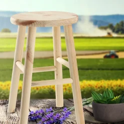 KADAX Tabouret de Cuisine en Bois Tabouret Chaise 46 cm Pin Massif