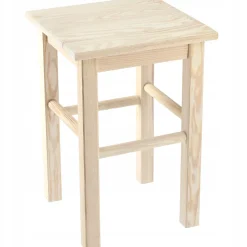 KADAX Tabouret de cuisine en bois massif naturel 43,5 cm