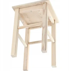 KADAX Tabouret de cuisine en bois massif naturel 43,5 cm