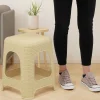 KADAX Tabouret Tabouret de Cuisine Rotin Beige 2 pcs