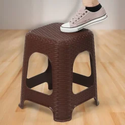 KADAX Tabouret Tabouret de Cuisine Rotin Marron 2 pcs