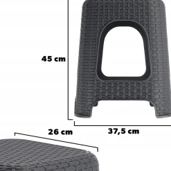 KADAX Tabouret Tabouret de Cuisine Chaise Anthracite 120kg
