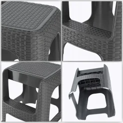 KADAX Tabouret Tabouret De Cuisine Échelle Solide Antidérapant Avec Marche 160kg
