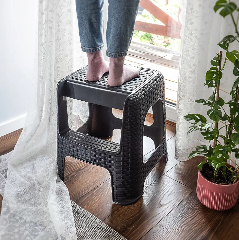 KADAX Tabouret Tabouret De Cuisine Échelle Solide Antidérapant Avec Marche 160kg