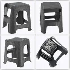 KADAX Tabouret Tabouret De Cuisine Échelle Solide Antidérapant Avec Marche 160kg