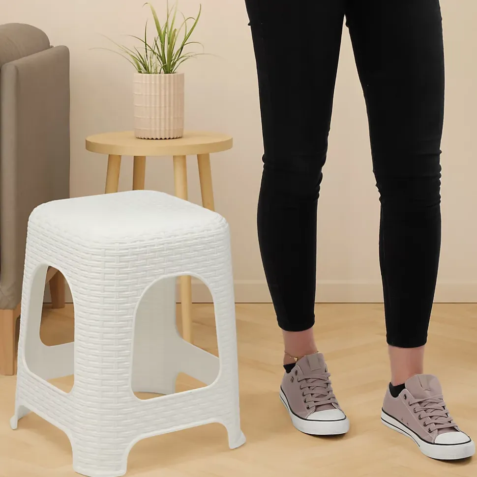 KADAX Tabouret Tabouret de Cuisine Chaise Blanc 120kg