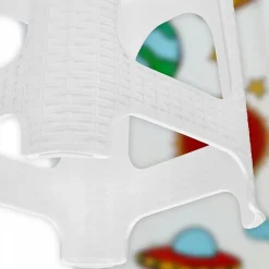 KADAX Tabouret Tabouret de Cuisine Rotin Blanc 2 pcs