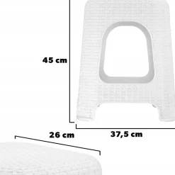 KADAX Tabouret Tabouret de Cuisine Rotin Blanc 2 pcs