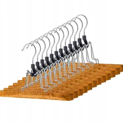 KADAX 12x Cintres, Pantalons, Cintres Doubles en Bois