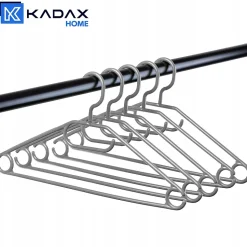 KADAX 5x cintres pivotants en plastique pour vêtements, gris
