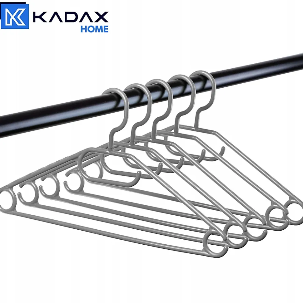 KADAX 5x cintres pivotants en plastique pour vêtements, gris