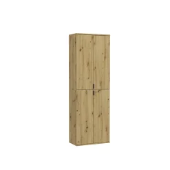 Kai - Armoire haute (L/H/P : 61x193x34 cm) en imitation chêne Artisan et imitation chêne Artisan