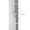 Kai - Combinaison de vestiaires (L/H/P : 60x193x34 cm) en imitation chêne Artisan / verre miroir