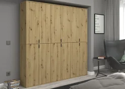 Kai - Combinaison de vestiaires (L/H/P : 183x193x34 cm) en imitation chêne Artisan