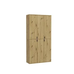 Kai - Combinaison de vestiaires (L/H/P : 91x193x34 cm) en imitation chêne Artisan et imitation chêne Artisan