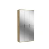 Kai - Combinaison de vestiaires (L/H/P : 91x193x34 cm) en imitation chêne Artisan et verre miroir