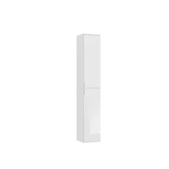 Kai - Combinaison de vestiaires (L/H/P : 60x193x34 cm) en imitation blanc et blanc brillant