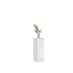 Kai - Combinaison de vestiaires (L/H/P : 152x99x34 cm) en imitation blanc et blanc brillant