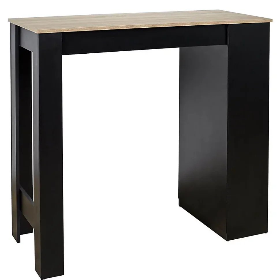 KANPE - Ensemble Table de Bar avec Etagères + 2 Tabourets Velours Côtelé Gris Konae
