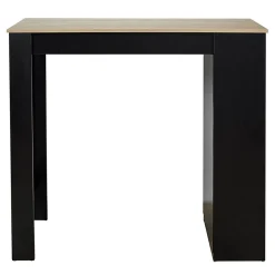 KANPE - Ensemble Table de Bar avec Etagères + 2 Tabourets Velours Côtelé Gris Konae