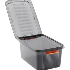 KIS 237490 Boîte de rangement empilable K Latch 14 L, gris fumé translucide, 390 x 180 x 290 mm