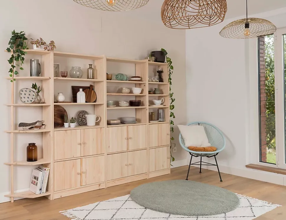 Kit de 2 portes en bois pour étagères GALA 79,6 cm, 35,5x75 cm