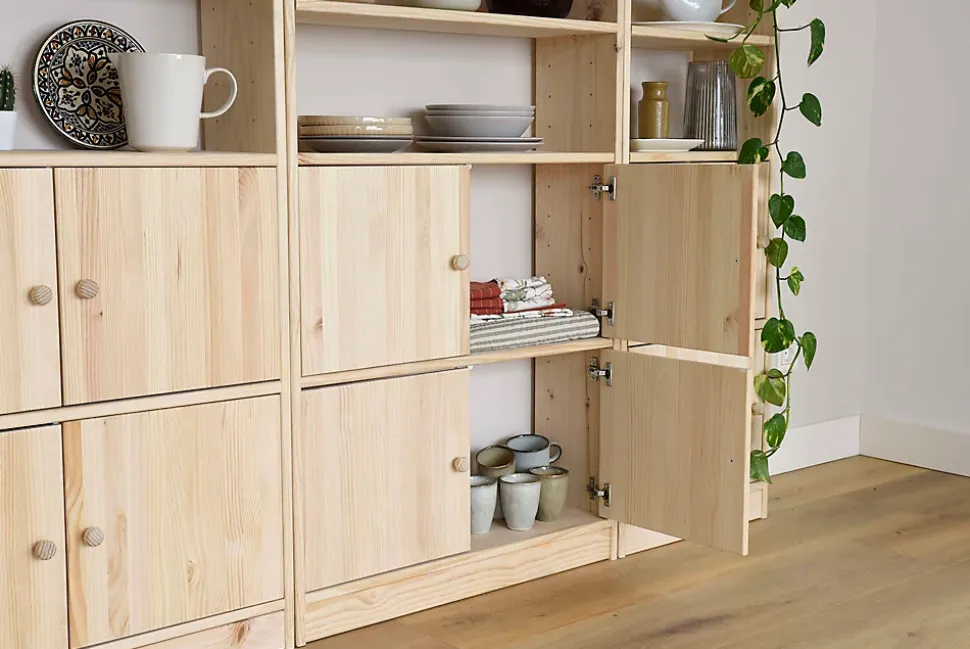 Kit de 2 portes en bois pour étagères GALA 79,6 cm, 35,5x75 cm