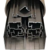 Kit de quincaillerie Styldoor en alu pour placard coulissant avec freins et balais H2.5m x L3m, 3 vantaux, finition Inox Brossé