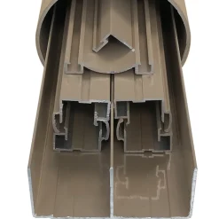 Kit de quincaillerie Styldoor en alu pour placard coulissant H2.5m x L3m, 2 vantaux, finition Taupe Beige