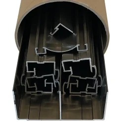 Kit de quincaillerie Styldoor en alu pour placard coulissant H2.5m x L3m, 3 vantaux, finition Poli Bronze