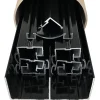 Kit de quincaillerie Styldoor en alu pour placard coulissant avec freins et balais H2.5m x L3m, 3 vantaux, finition Laqué Noir