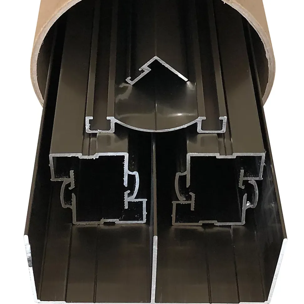 Kit de quincaillerie Styldoor en alu pour placard coulissant avec freins et balais H2.5m x L2m, 2 vantaux, finition Poli Bronze