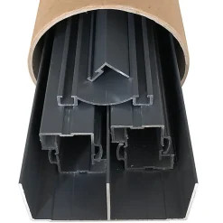 Kit de quincaillerie Styldoor en alu pour placard coulissant avec freins et balais H2.5m x L2m, 2 vantaux, finition Gris ardoise