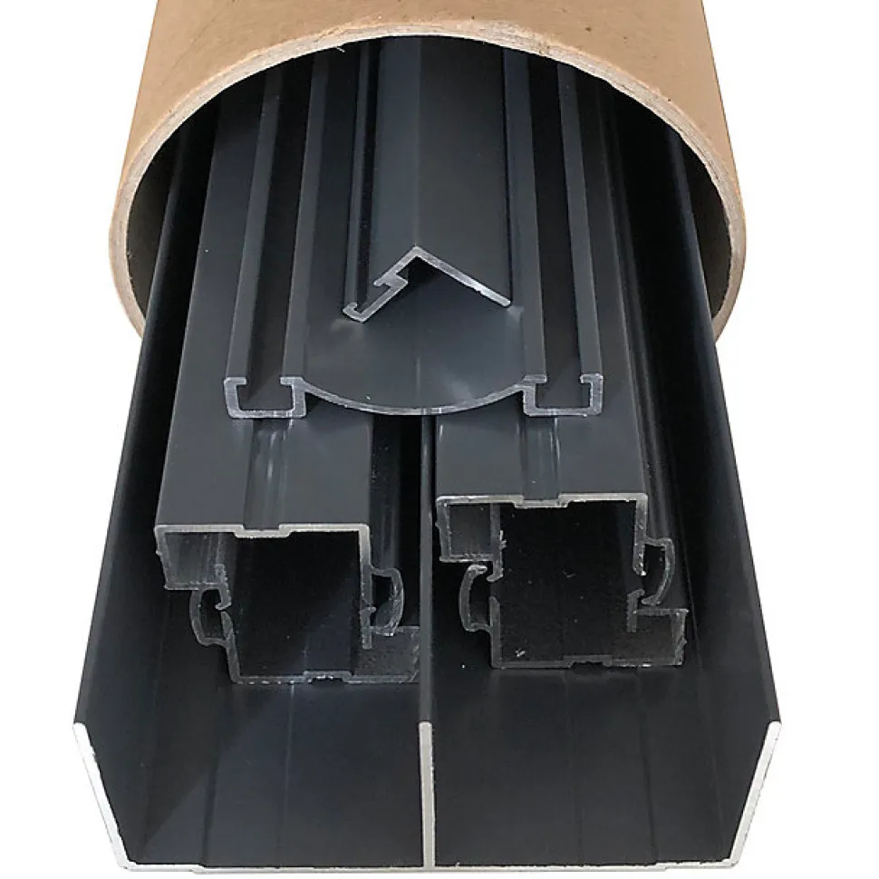 Kit de quincaillerie Styldoor en alu pour placard coulissant H2.5m x L2m, 2 vantaux, finition Gris ardoise