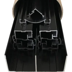 Kit de quincaillerie Styldoor en alu pour placard coulissant H2.5m x L3m, 3 vantaux, finition Noir mat